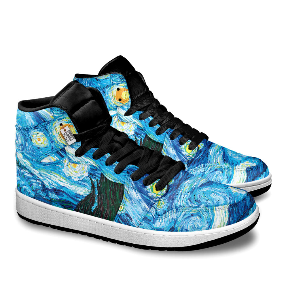 Van Gogh Starry Night J1 Shoes Custom- gearwanta.com