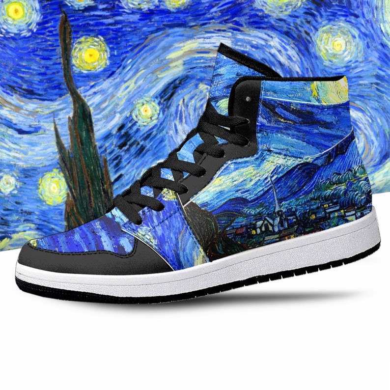 Van Gogh Starry Night JD1 High Top Shoes 