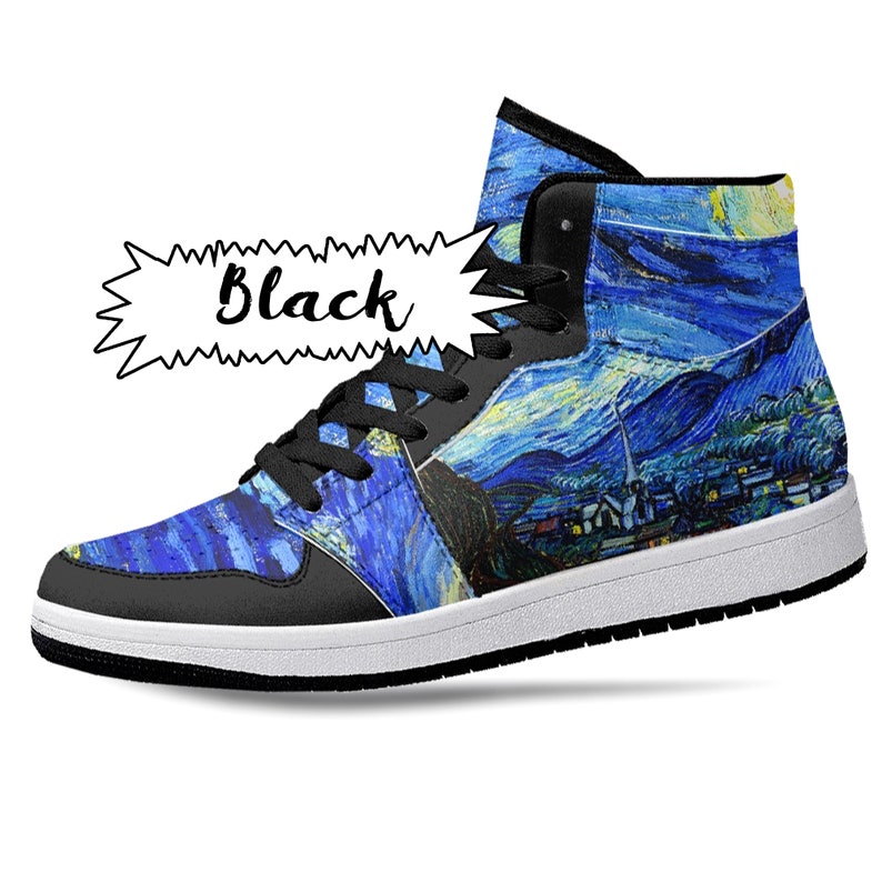 Van Gogh Starry Night JD1 High Top Shoes 