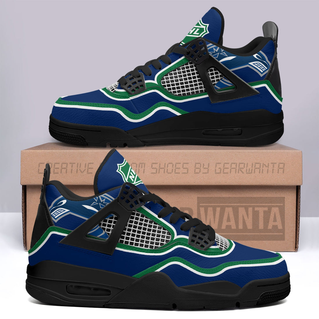 Vancouver Canucks Aj4 Sneakers Custom Shoes-Gear Wanta