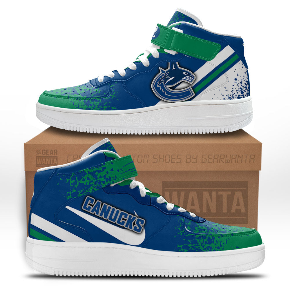 Vancouver Canucks Air Mid Shoes Custom Hockey Sneakers Fans-Gear Wanta