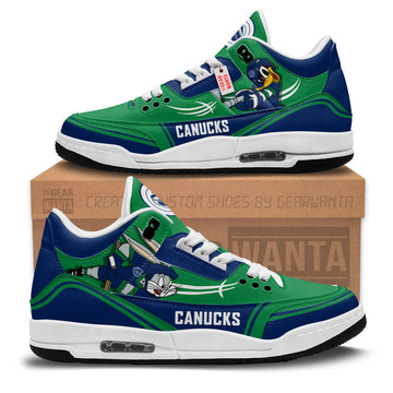 Vancouver Canucks J3 Sneakers Custom Shoes-Gear Wanta