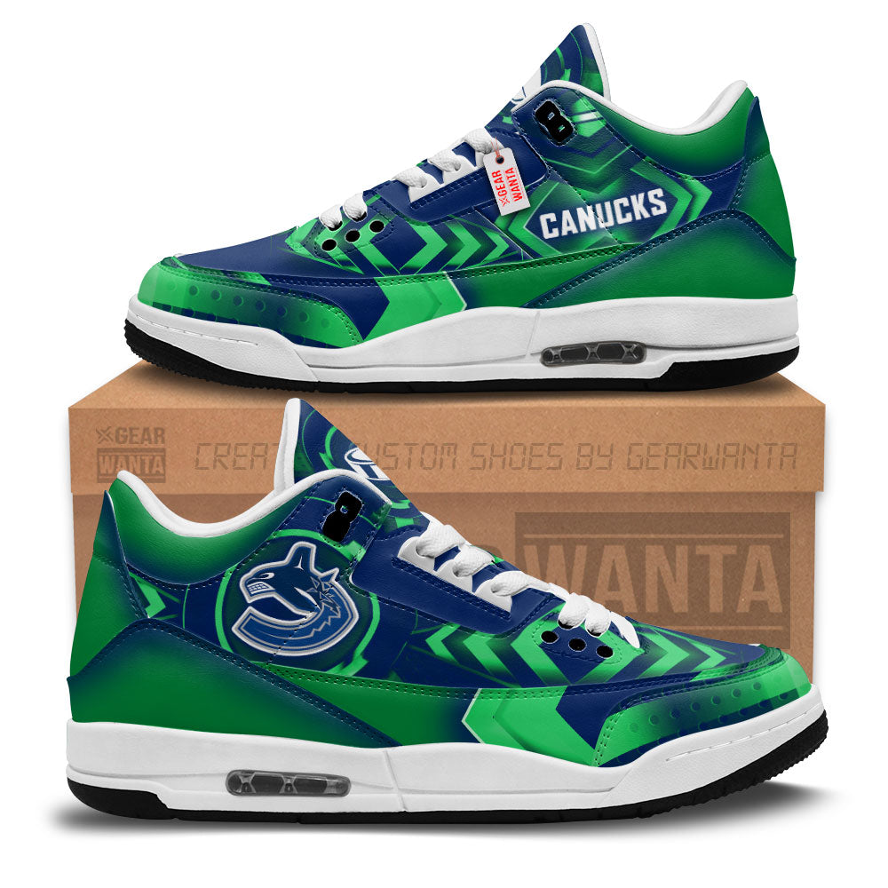 Vancouver Canucks J3 Sneakers Custom Shoes-Gear Wanta