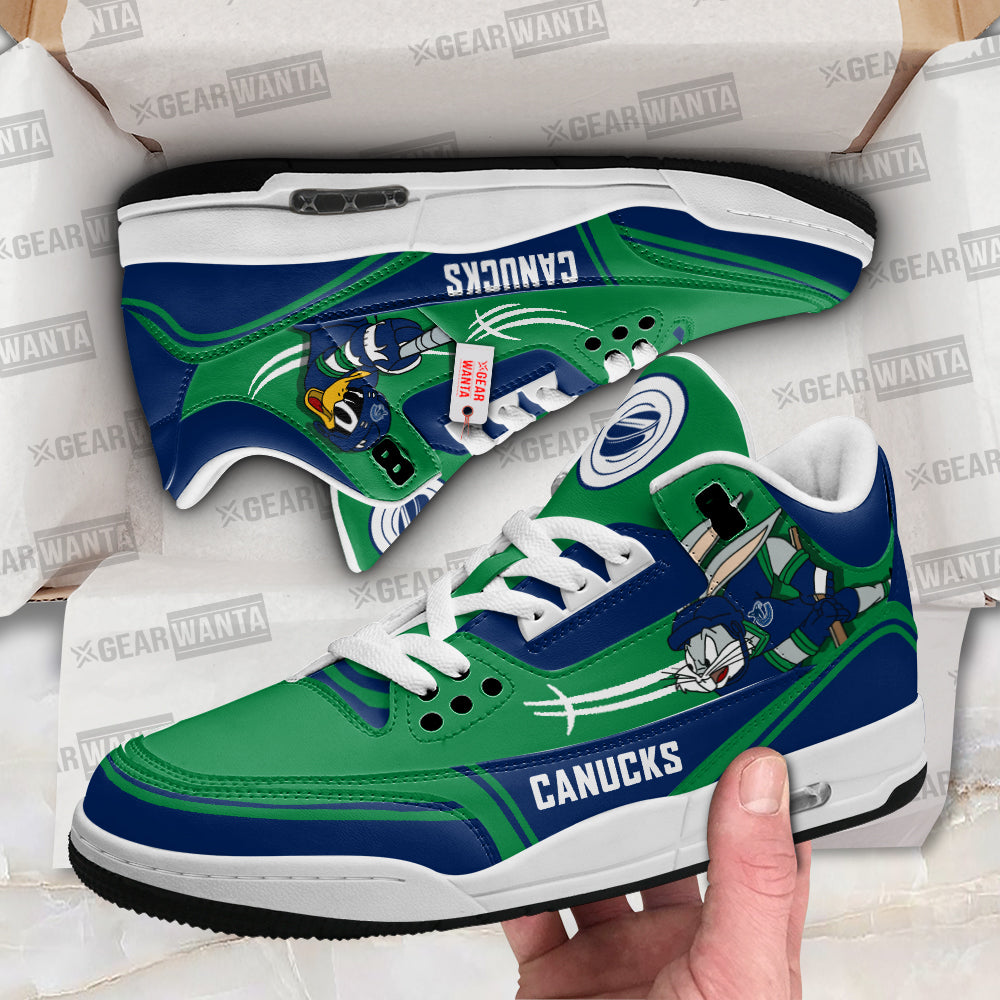 Vancouver Canucks J3 Sneakers Custom Shoes-Gear Wanta