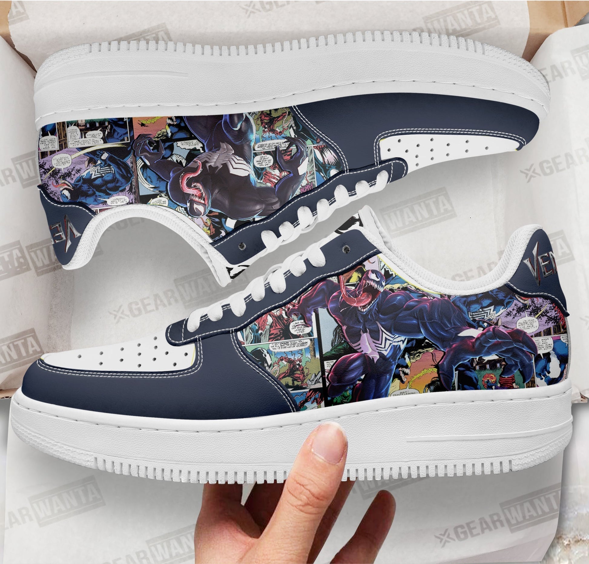 Venom Air Sneakers Custom Superhero Comic Shoes-Gear Wanta