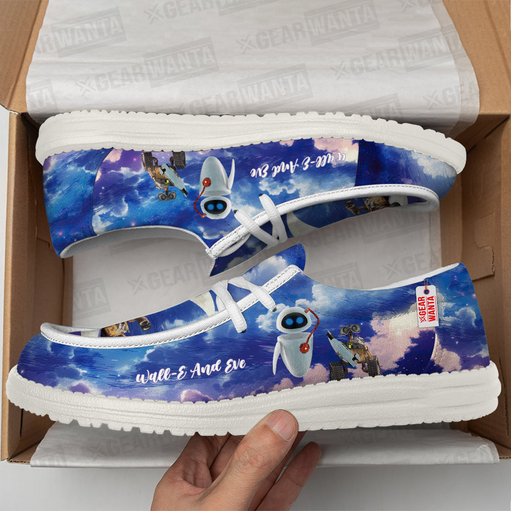 Wall-E And Eve Canvas Loafer Shoes Vanlentine's Gifts Idea-gearwanta.com