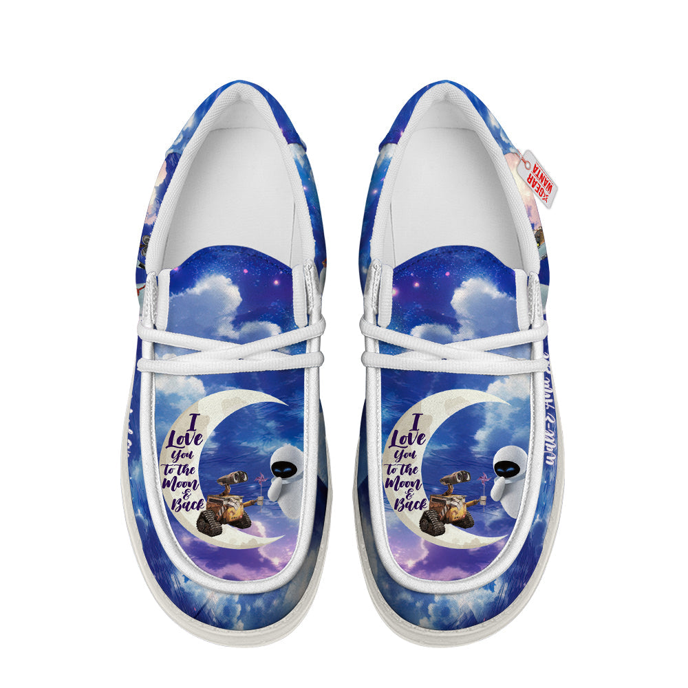 Wall-E And Eve Canvas Loafer Shoes Vanlentine's Gifts Idea-gearwanta.com