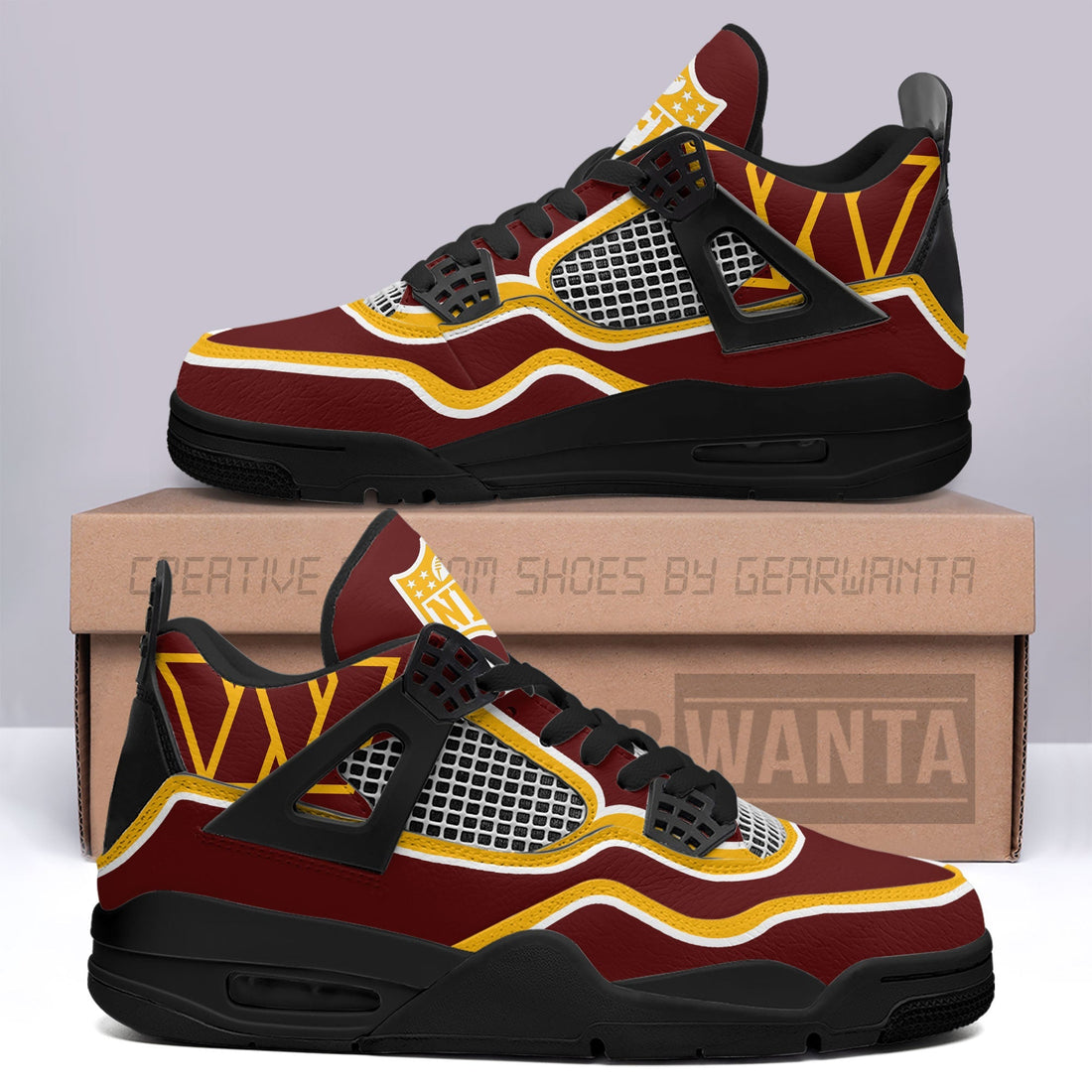 Washington Commanders Aj4 Sneakers Custom Shoes-Gear Wanta