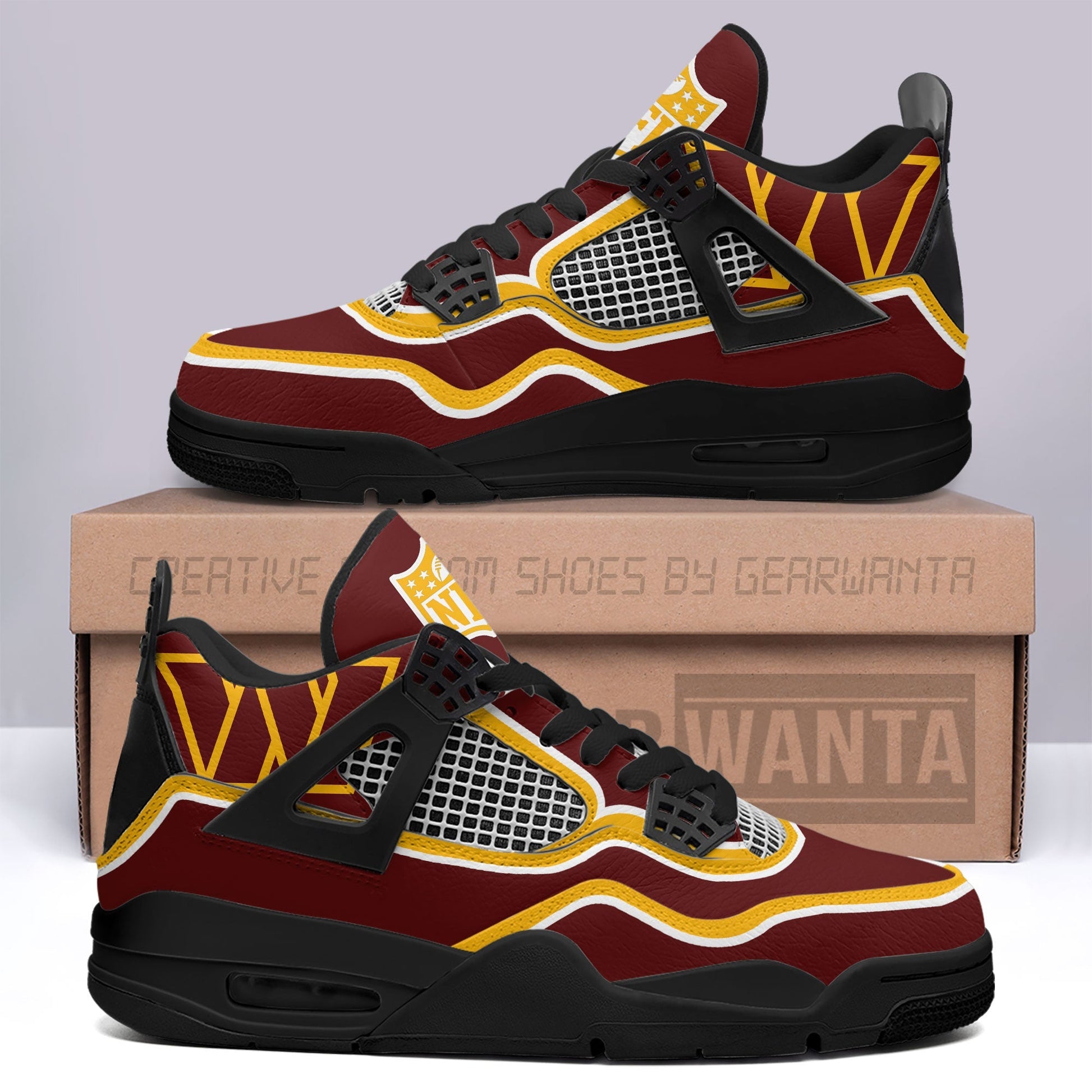 Washington Commanders Aj4 Sneakers Custom Shoes-Gear Wanta