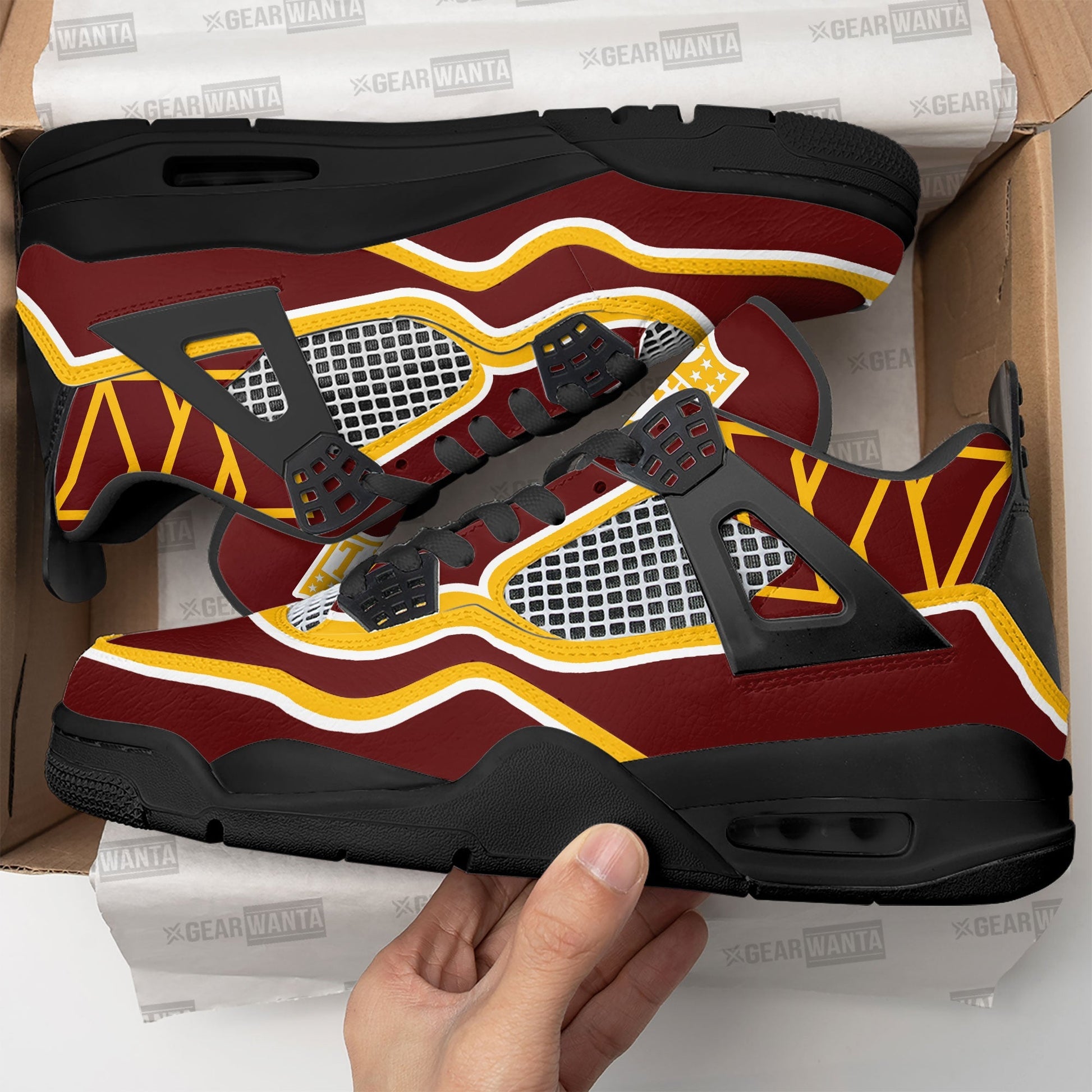 Washington Commanders Aj4 Sneakers Custom Shoes-Gear Wanta