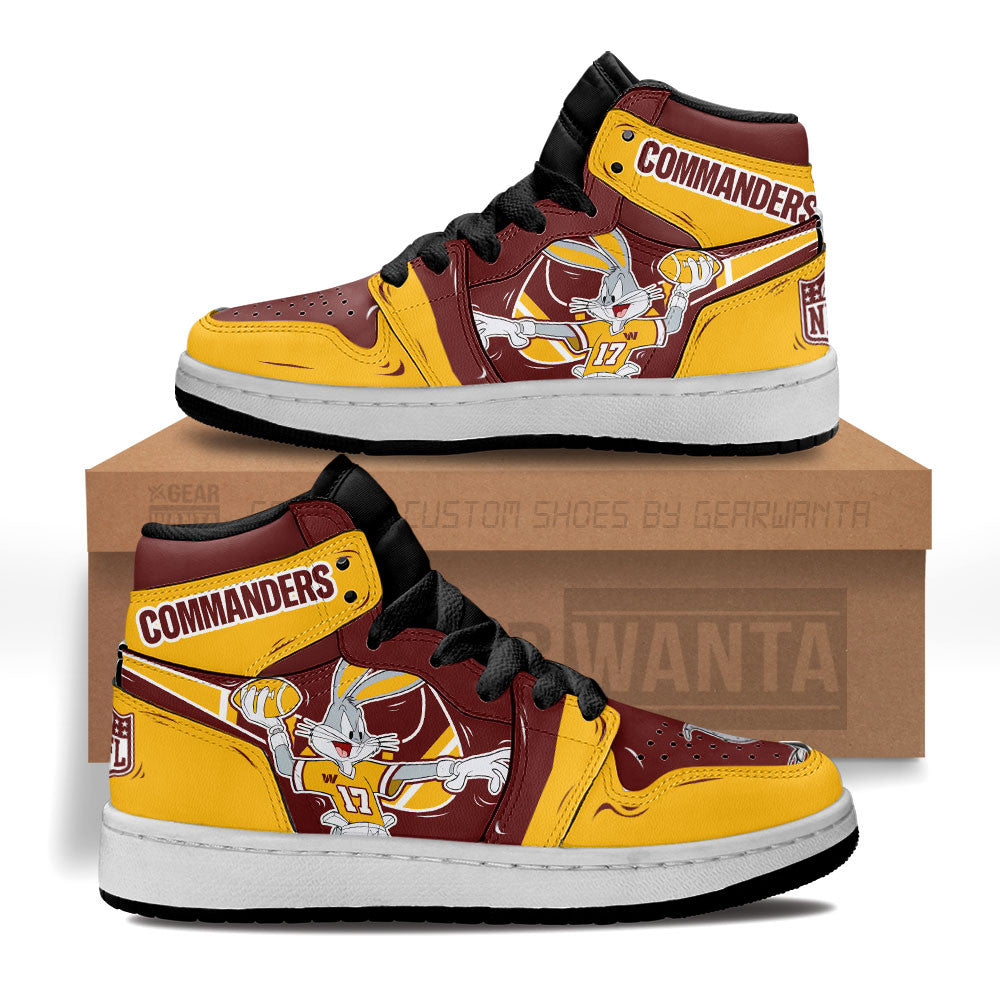 Washington Commanders Kid Sneakers Custom-Gear Wanta