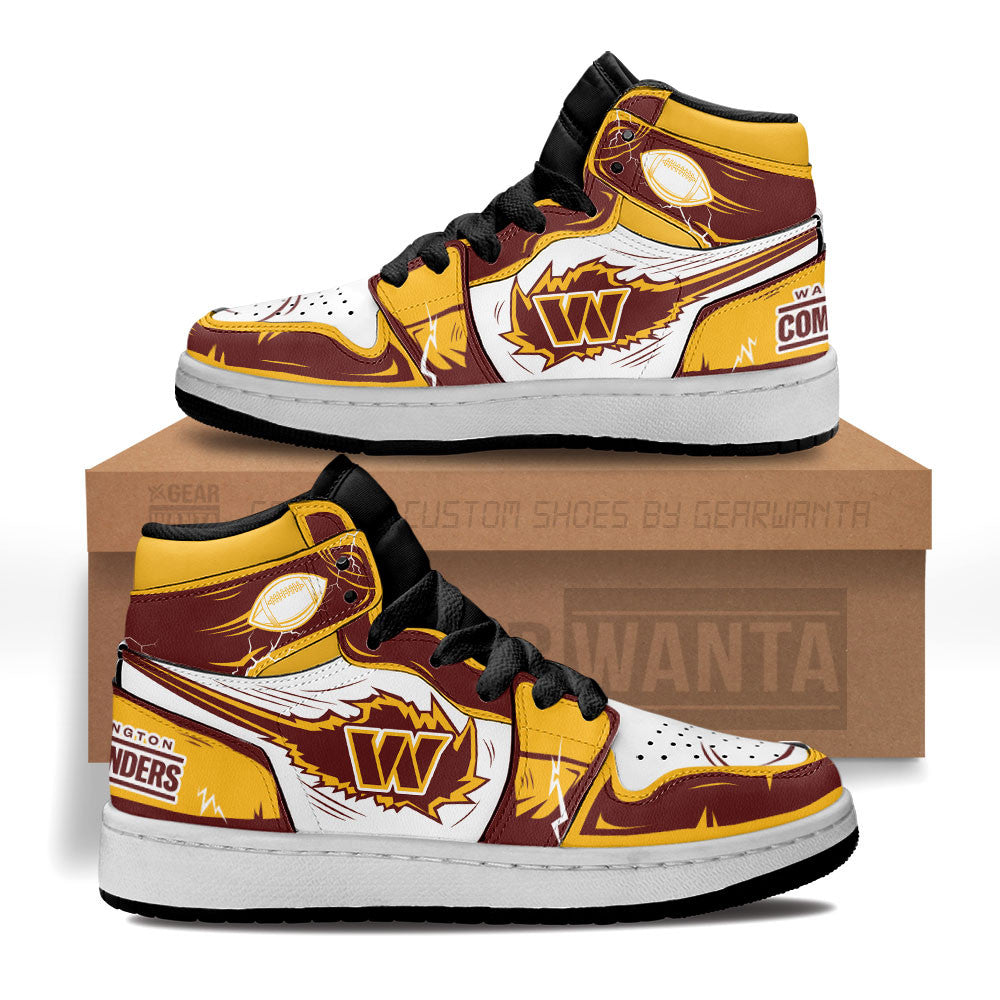 Washington Commanders Kid Sneakers Custom-Gear Wanta