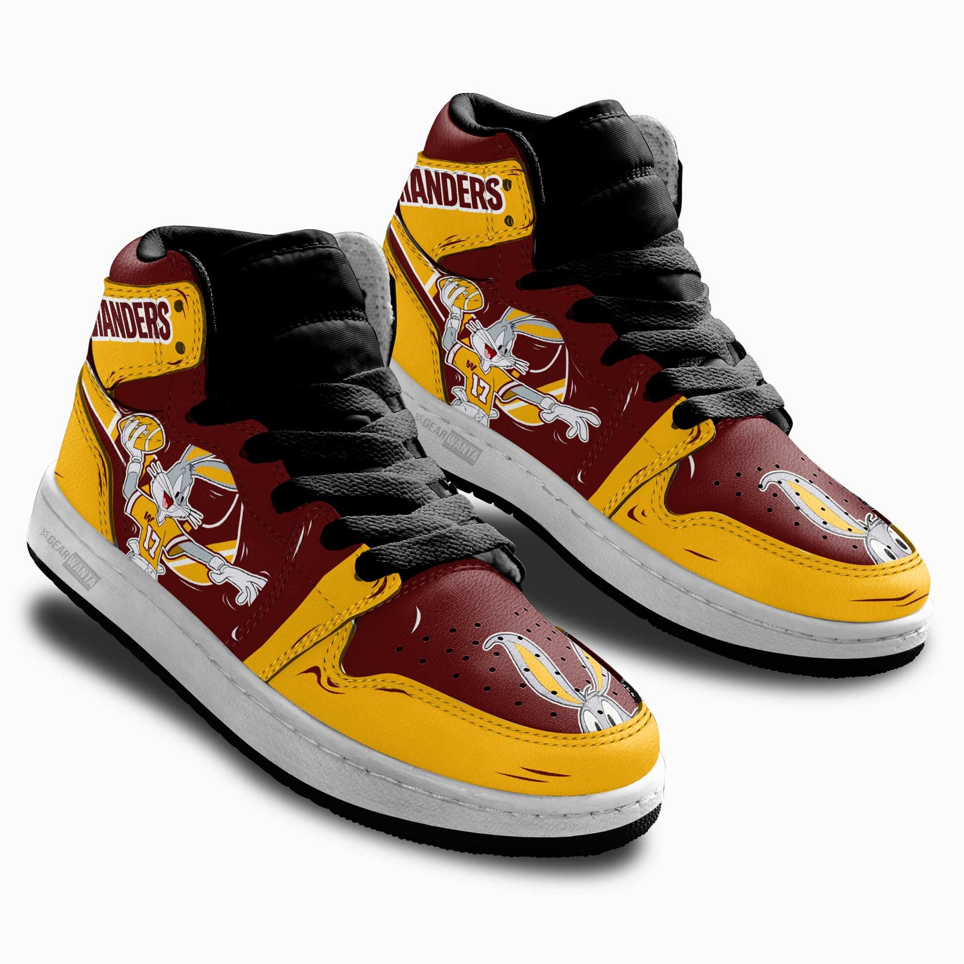 Washington Commanders Kid Sneakers Custom-Gear Wanta