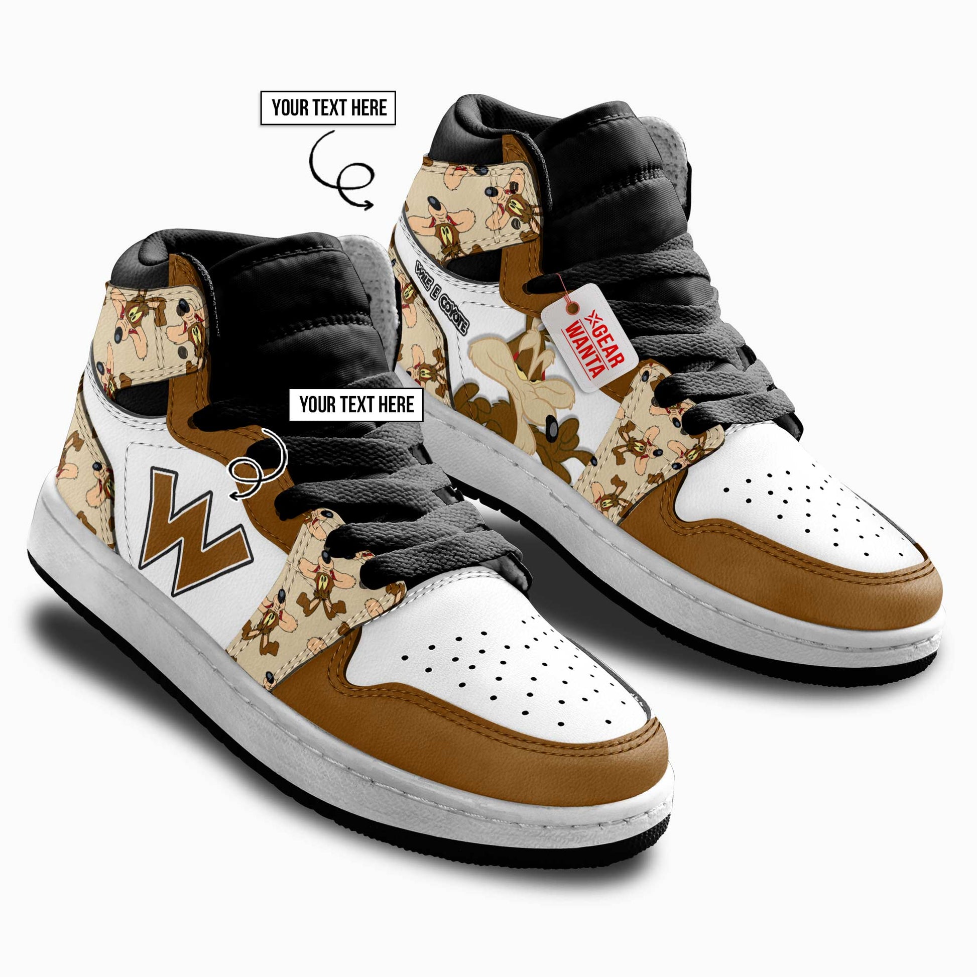Wile E Coyote Kid J1s Sneakers Cartoon Collection - Gearwanta.com