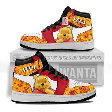 Winnie the Pooh Kid J1s Sneakers Cartoon Collection - Gearwanta.com