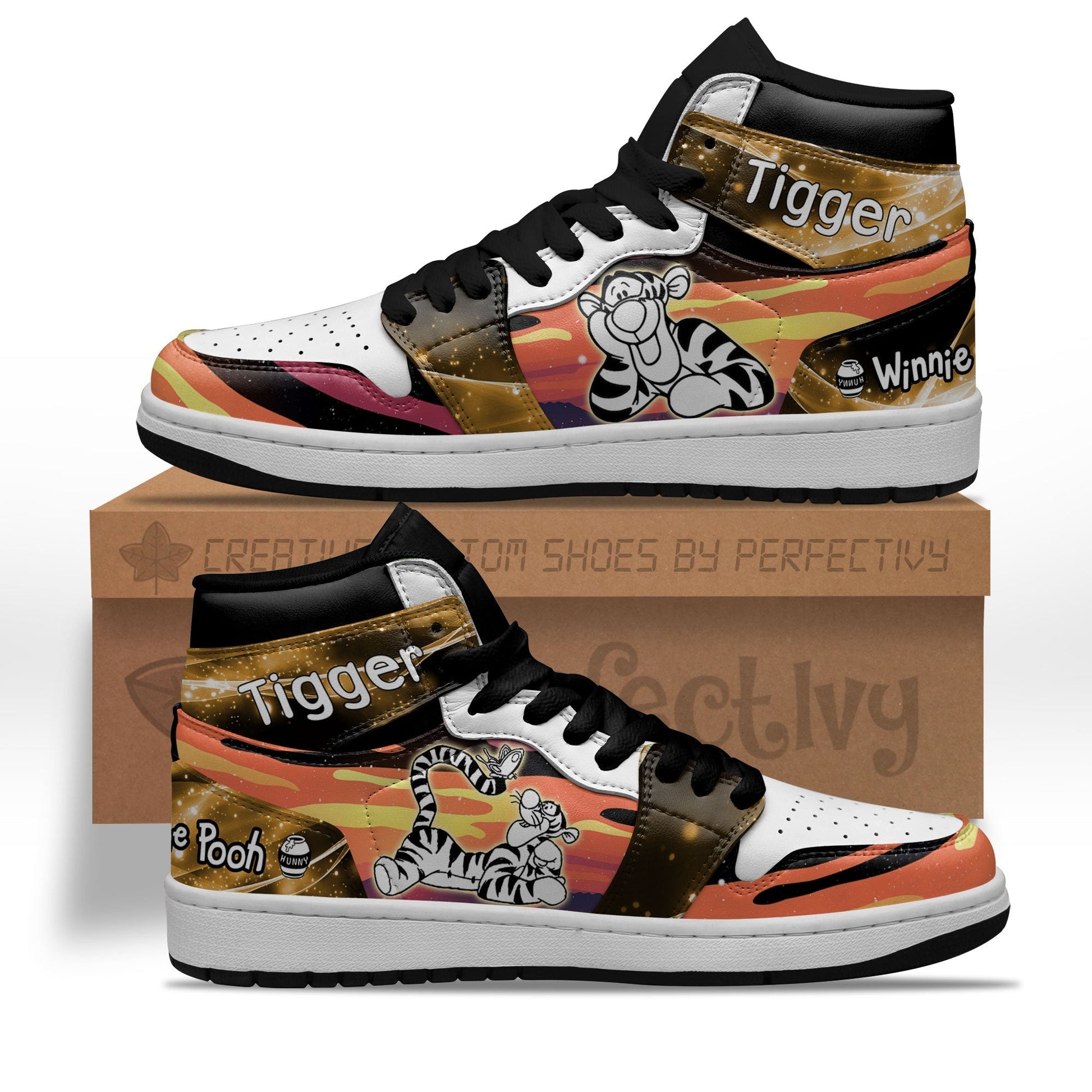 Winnie the Pooh Silhouette J1 Shoes Custom For Fans Sneakers PT10-Gear Wanta