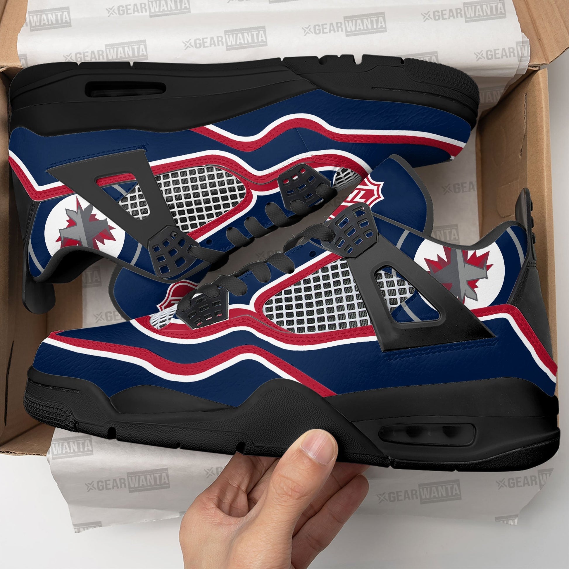 Winnipeg Jets Aj4 Sneakers Custom Shoes-Gear Wanta