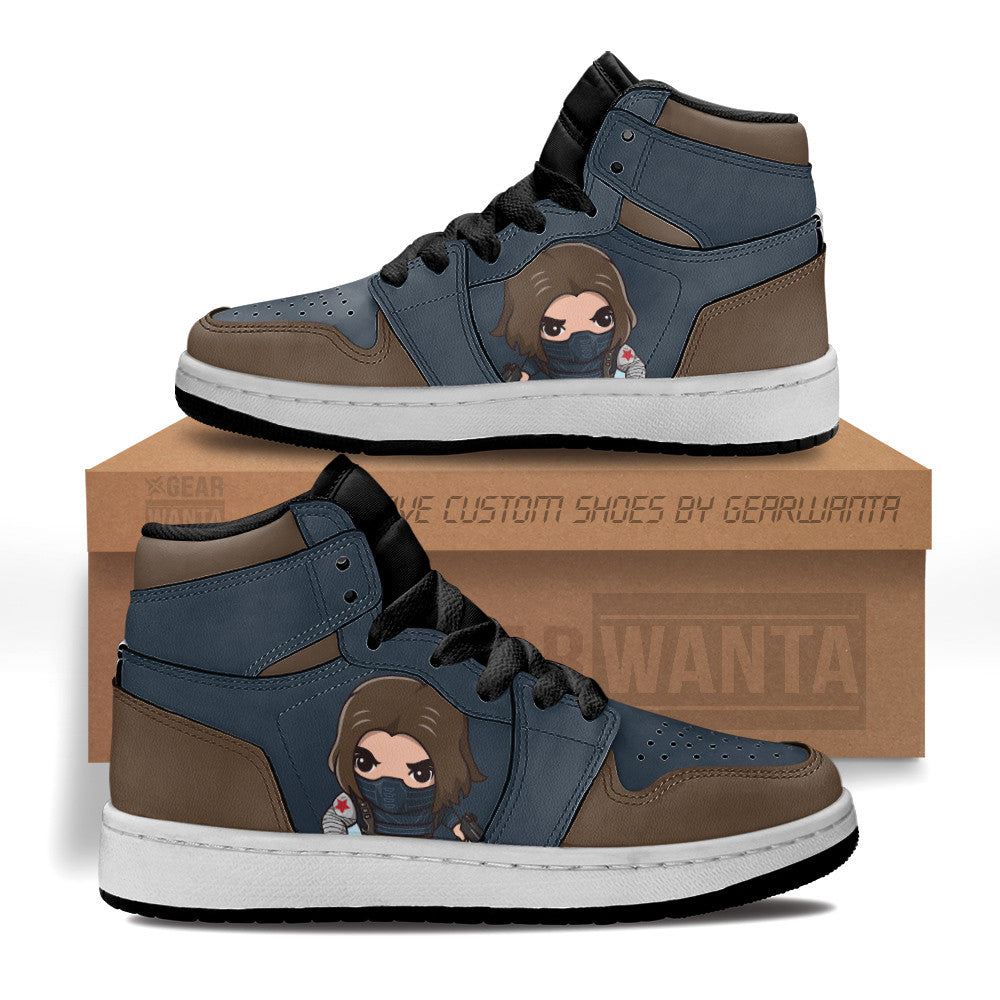 Winter Soldier Superhero Kid Sneakers Custom-Gear Wanta