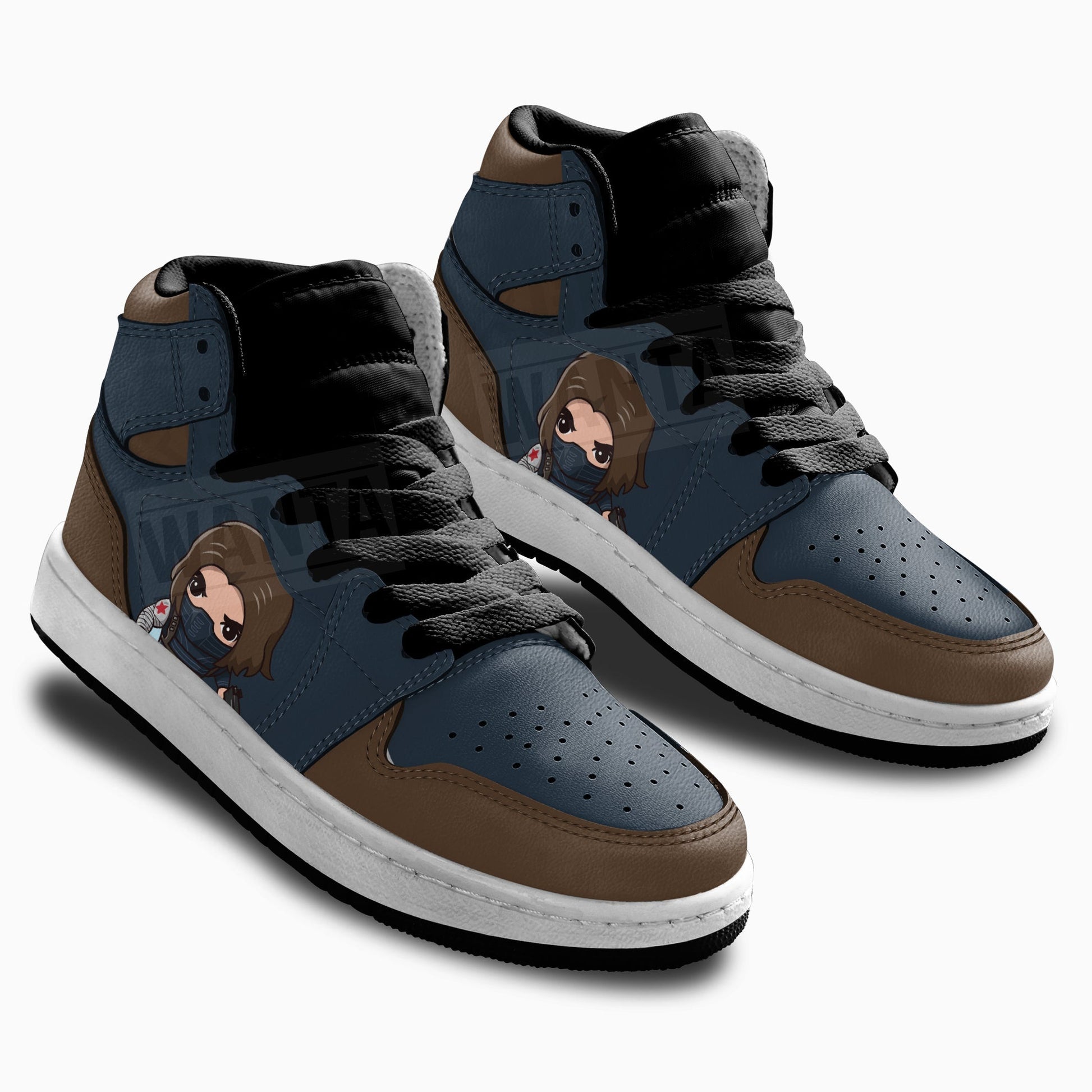 Winter Soldier Superhero Kid Sneakers Custom-Gear Wanta