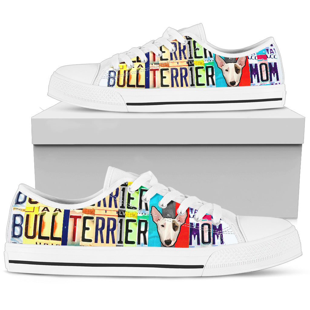 Women's Low Top Canvas Shoes For Bull Terrier Mom-Gear Wanta