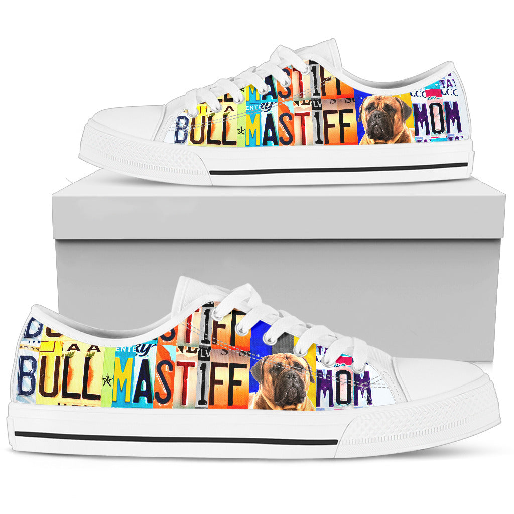 Women's Low Top Canvas Shoes For Bullmastiff Mom-Gear Wanta