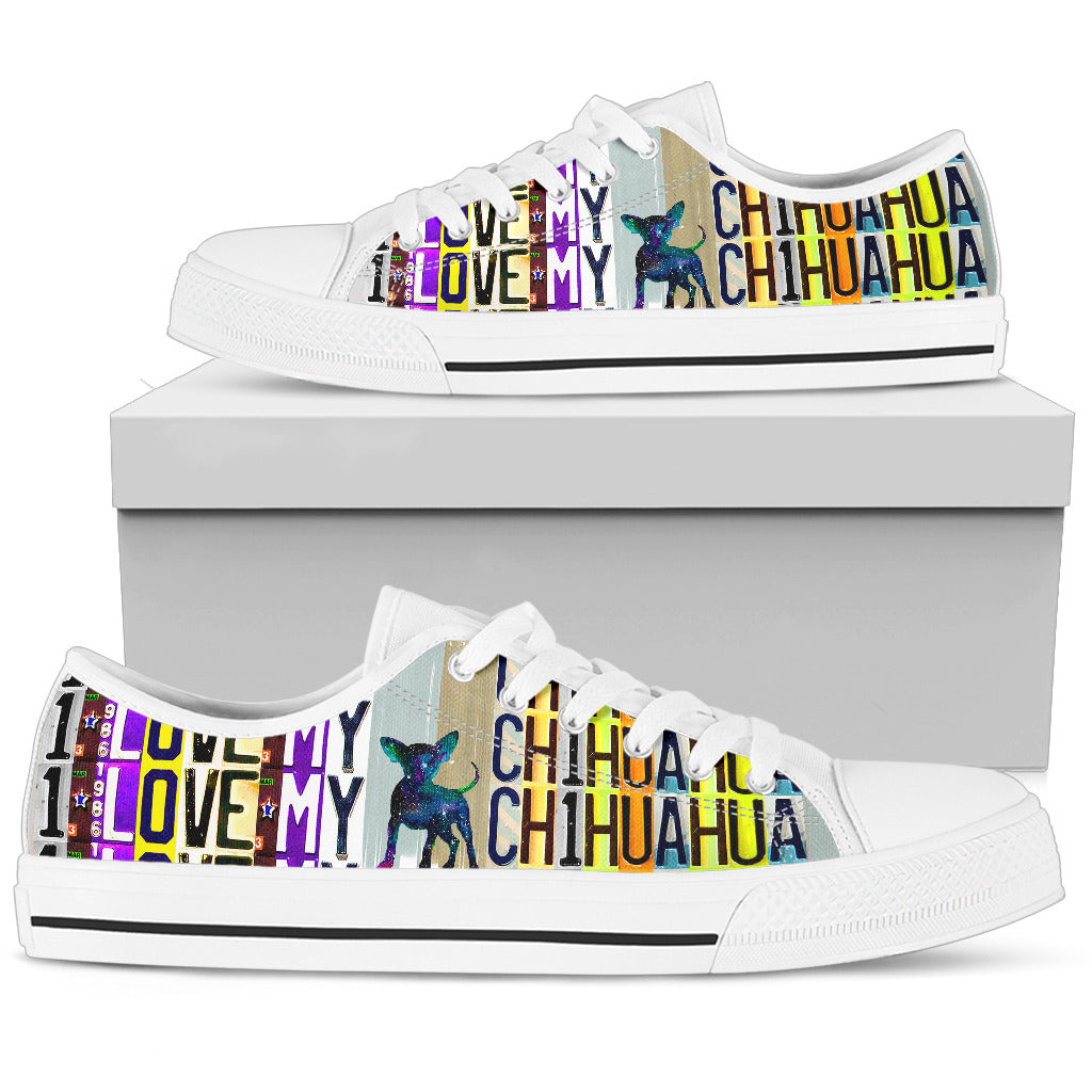 Women's Low Top Canvas Shoes For Chihuahua Lovers-Gear Wanta