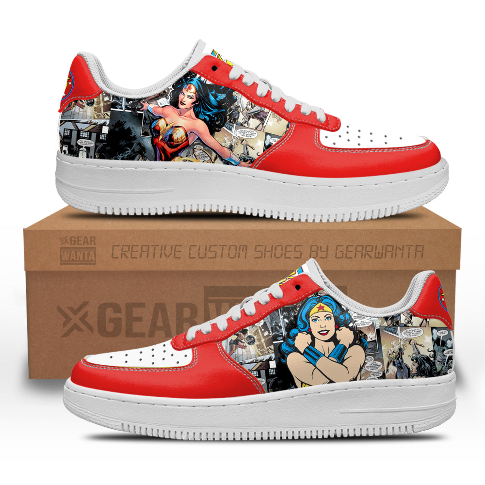 Wonder Woman Air Sneakers Custom Superhero Comic Shoes-Gear Wanta