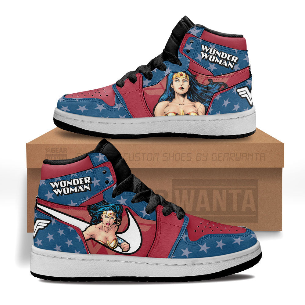 Wonder Woman Kids J1 Sneakers Custom Shoes For Kids-Gear Wanta