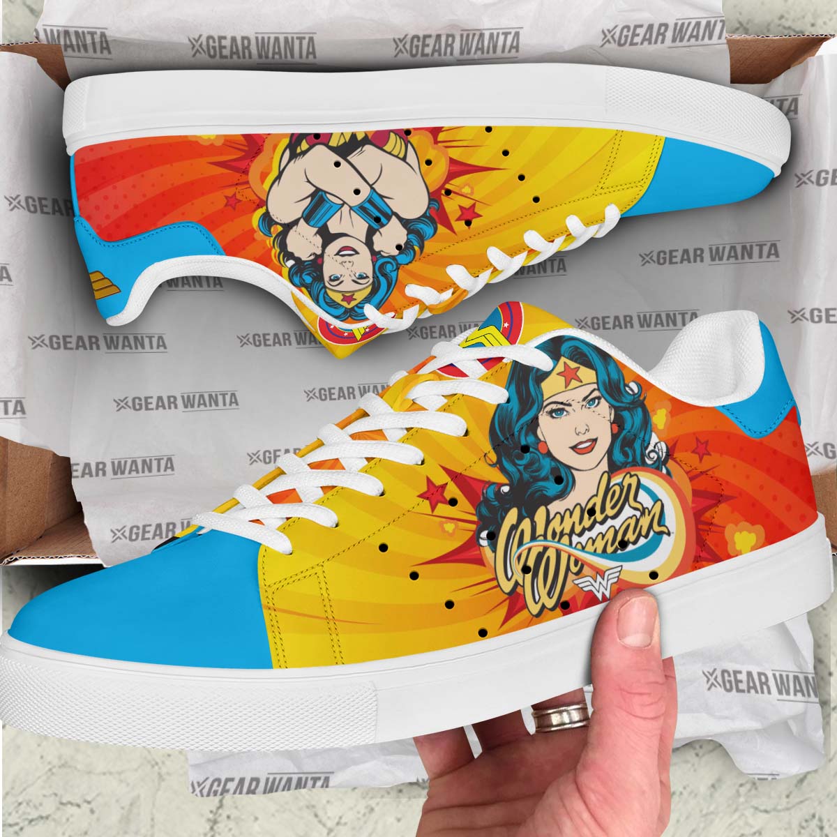 Wonder Woman Stan Shoes Custom Super Heroes Shoes-Gear Wanta