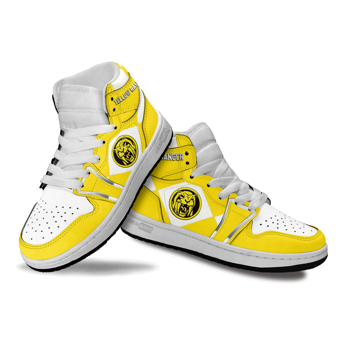 Yellow Ranger Mighty Morphin Kid Sneakers Custom For Kids-Gear Wanta