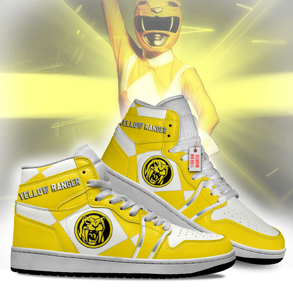 Yellow Ranger Mighty Morphin Power Rangers J1 Shoes Custom Sneakers TT12-Gear Wanta