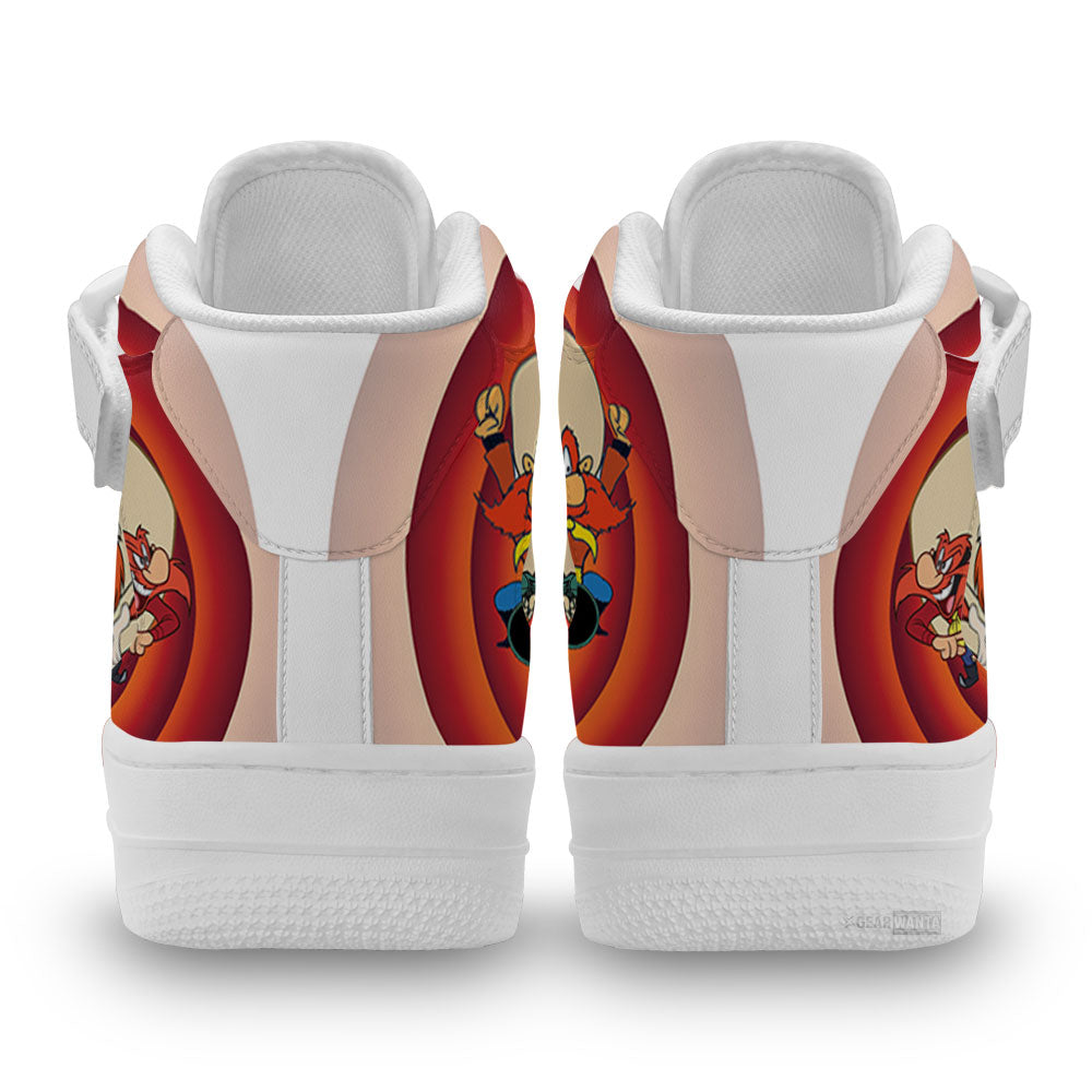 Yosemite Sam Air Mid Shoes Custom Looney Tunes Sneakers-Gear Wanta