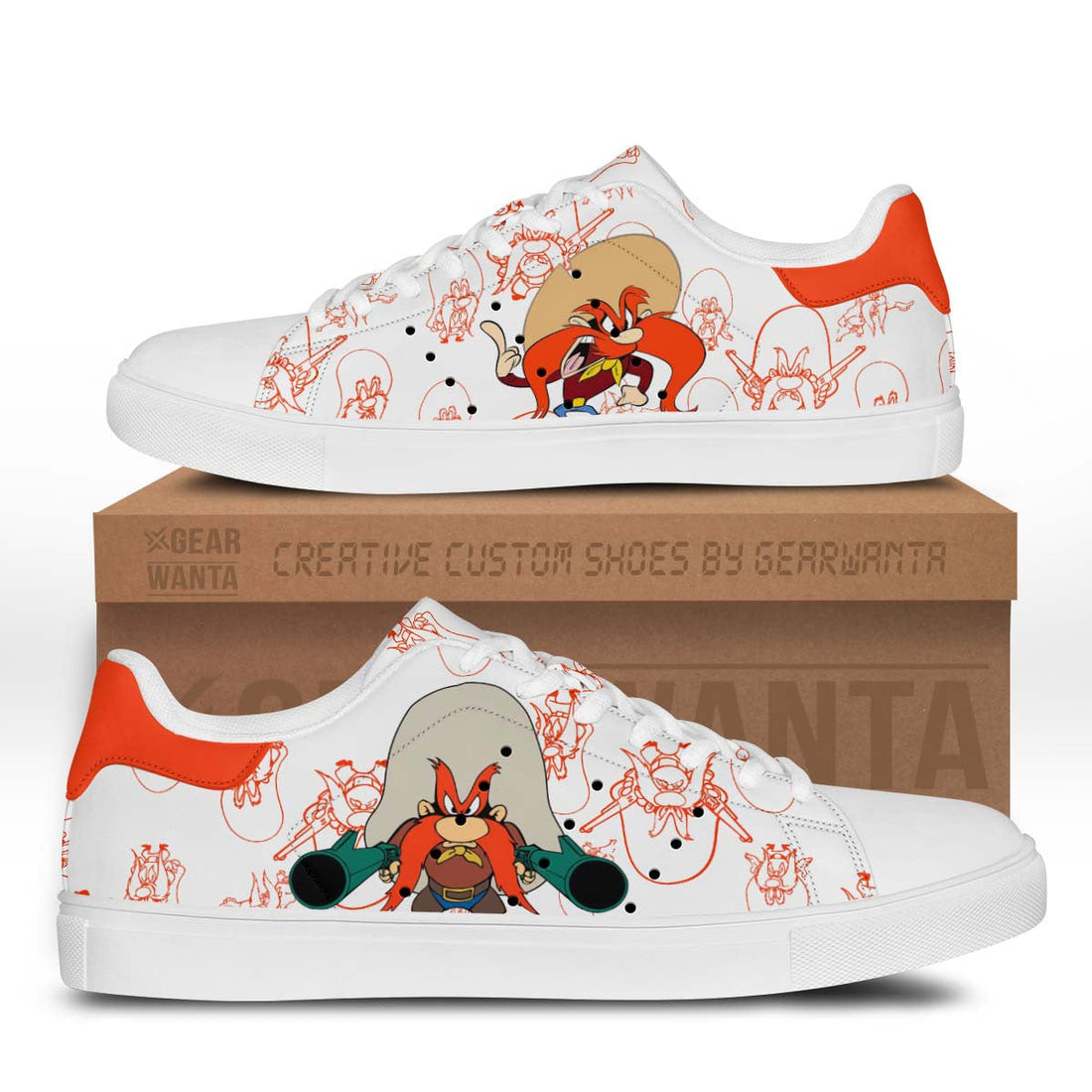 Yosemite Sam Stan Shoes Custom Looney Tunes Sneakers For Fans-Gear Wanta