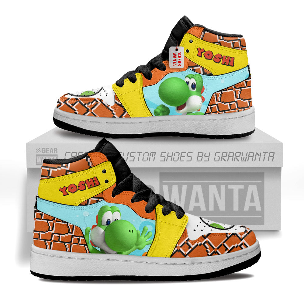 Yoshi Kid J1s Sneakers Personalized Cartoon Collection - Gearwanta.com