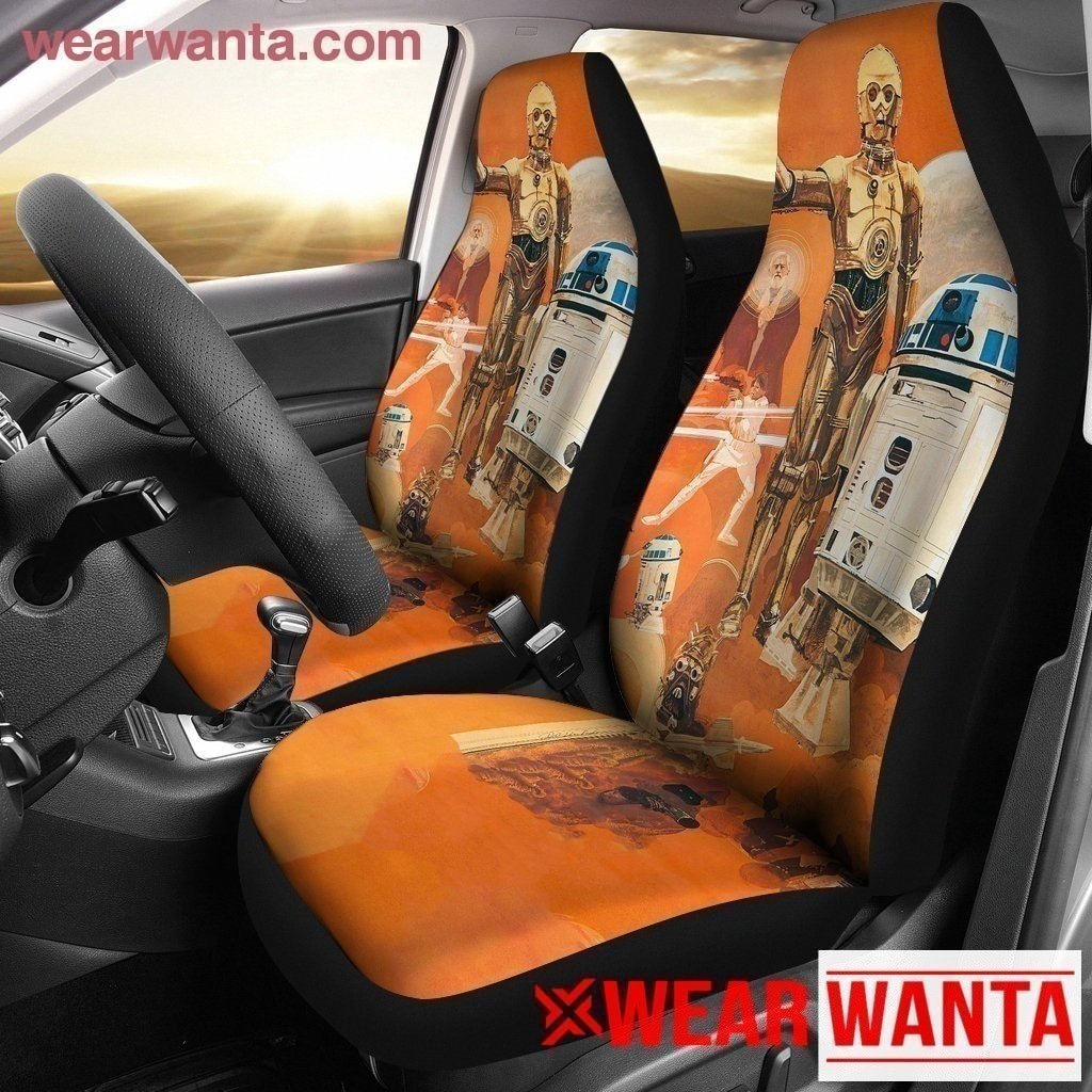 1977 Robot C-3PO Orange Design Car Seat Covers LT03-Gear Wanta