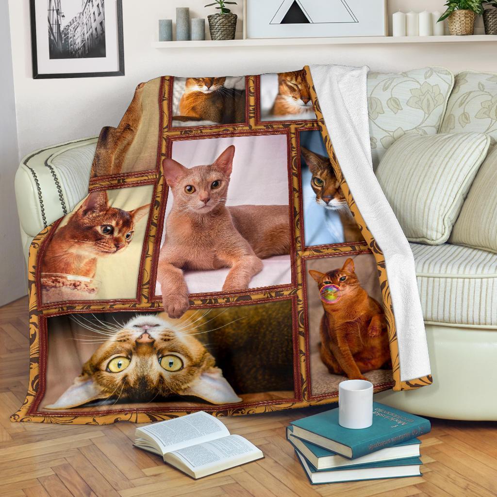 Abyssinian Cat Fleece Blanket Funny For Cat Lover-Gear Wanta