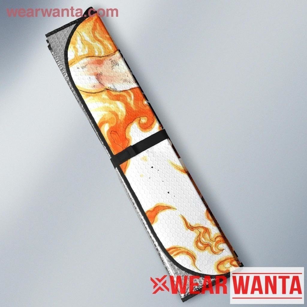 Ace On Fire One Piece Anime Car Sun Shade NH06-Gear Wanta