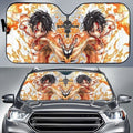 Ace On Fire One Piece Anime Car Sun Shade NH06-Gear Wanta