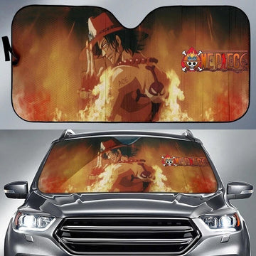 Ace One Piece Anime Fan Car Sun Shade NH06-Gear Wanta