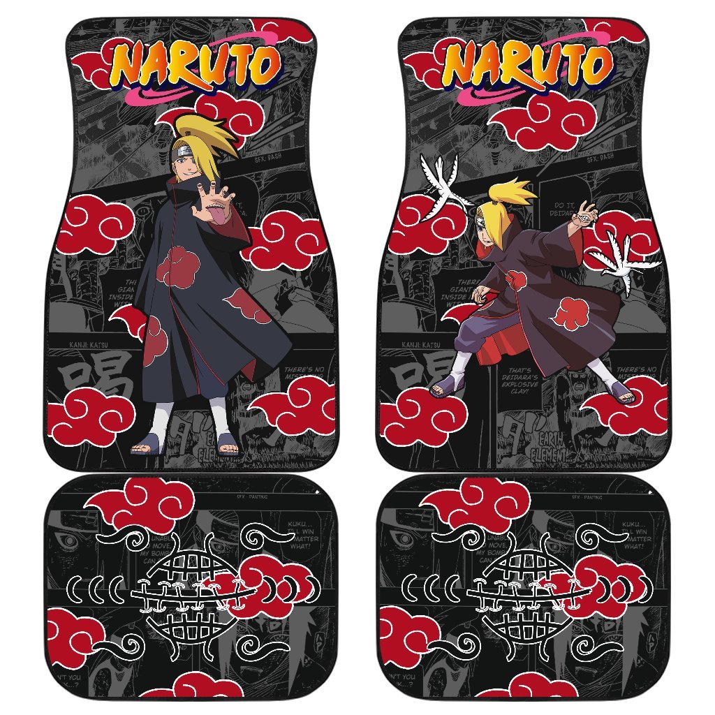 Akatsuki Deidara Car Floor Mats NRT Anime Car Accessories-Gear Wanta