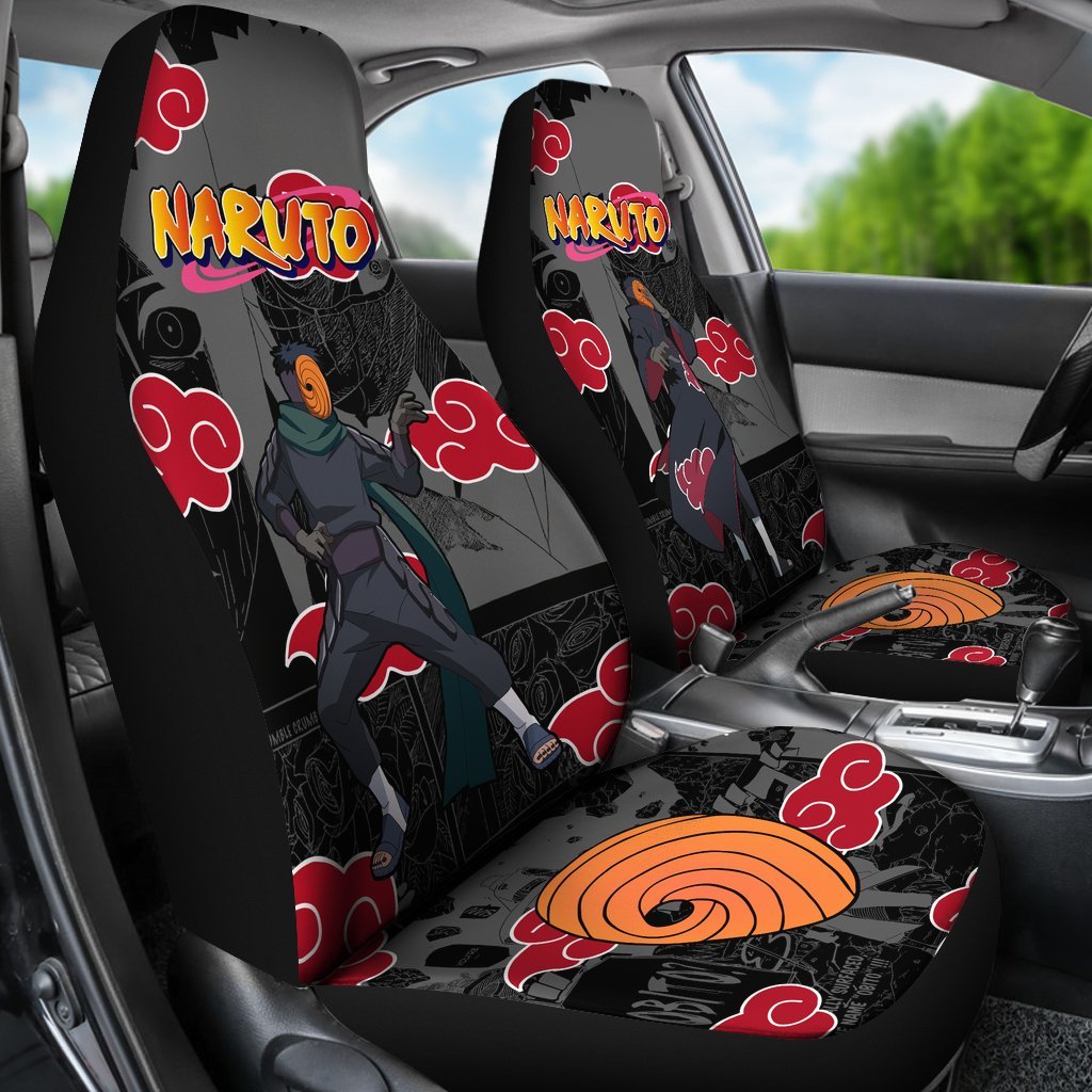 Akatsuki Tobi Car Seat Covers NRT Anime Car Accessories-Gear Wanta