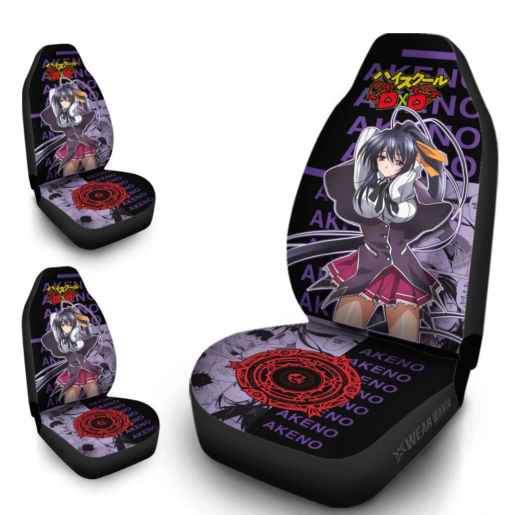 Akeno Car Seat Covers Custom High School DxD Anime Car Accessories Anime Gifts-Gear Wanta