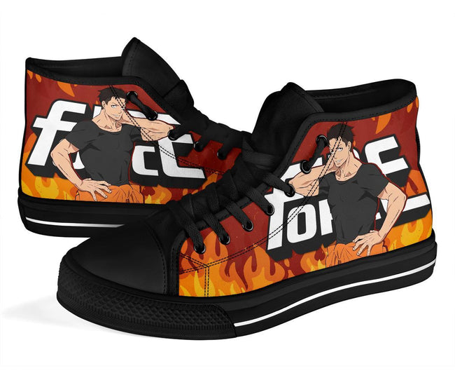 Akitaru Obi Fire Force Sneakers Anime High Top Shoes Custom PT20-Gear Wanta