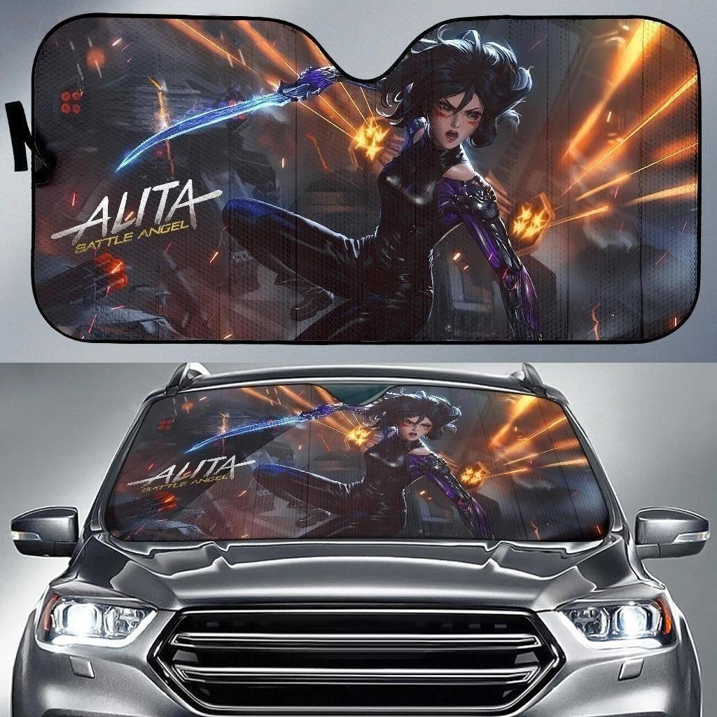 Alita Battle Angel Animate Car Car Sun Shade-Gear Wanta