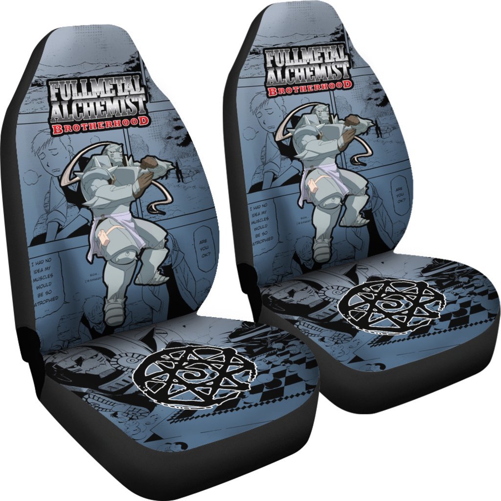 Alphonse Elric Fullmetal Alchemist Brotherhood Car Seat Covers Custom Anime Car Accessories-Gear Wanta