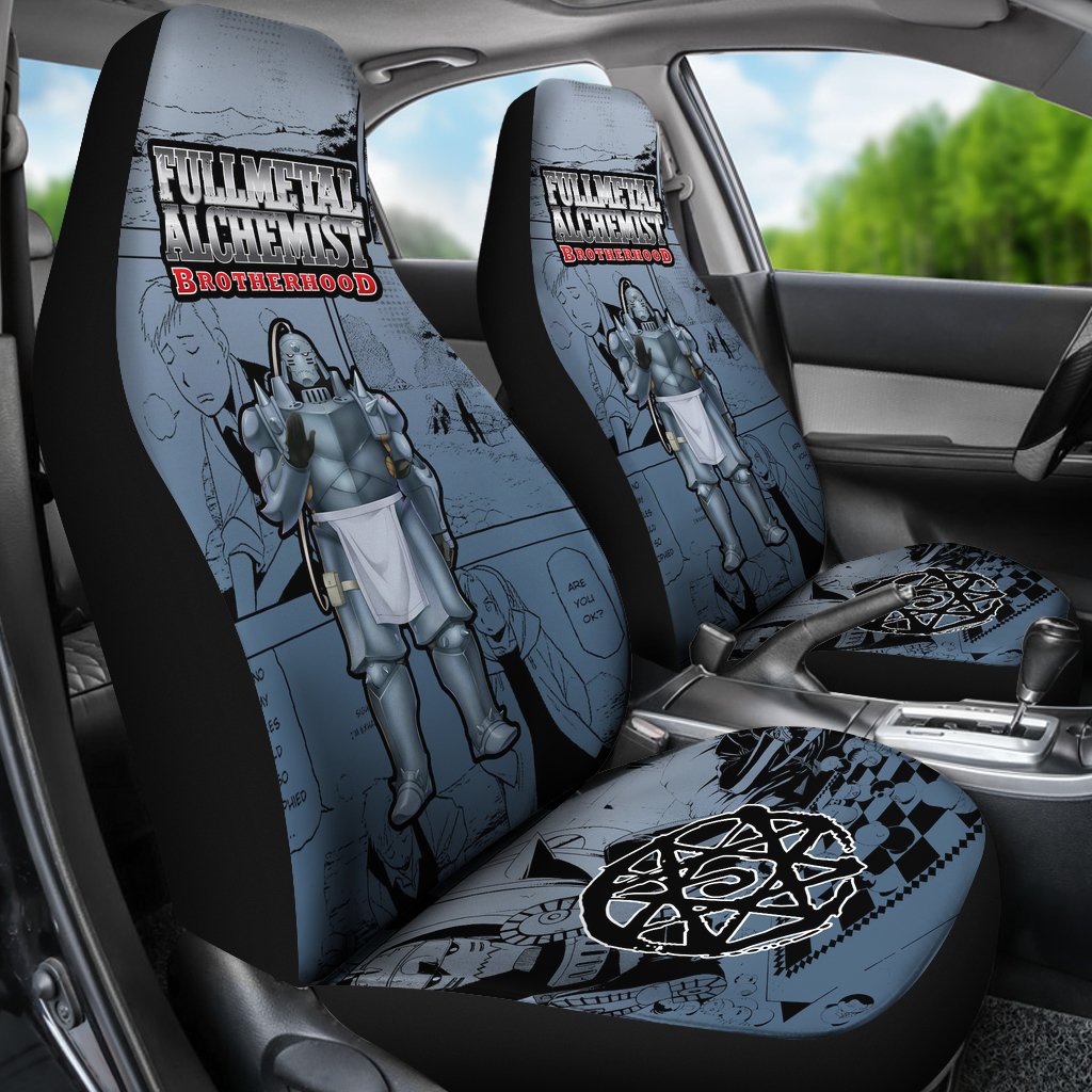 Alphonse Elric Fullmetal Alchemist Brotherhood Car Seat Covers Love Anime-Gear Wanta