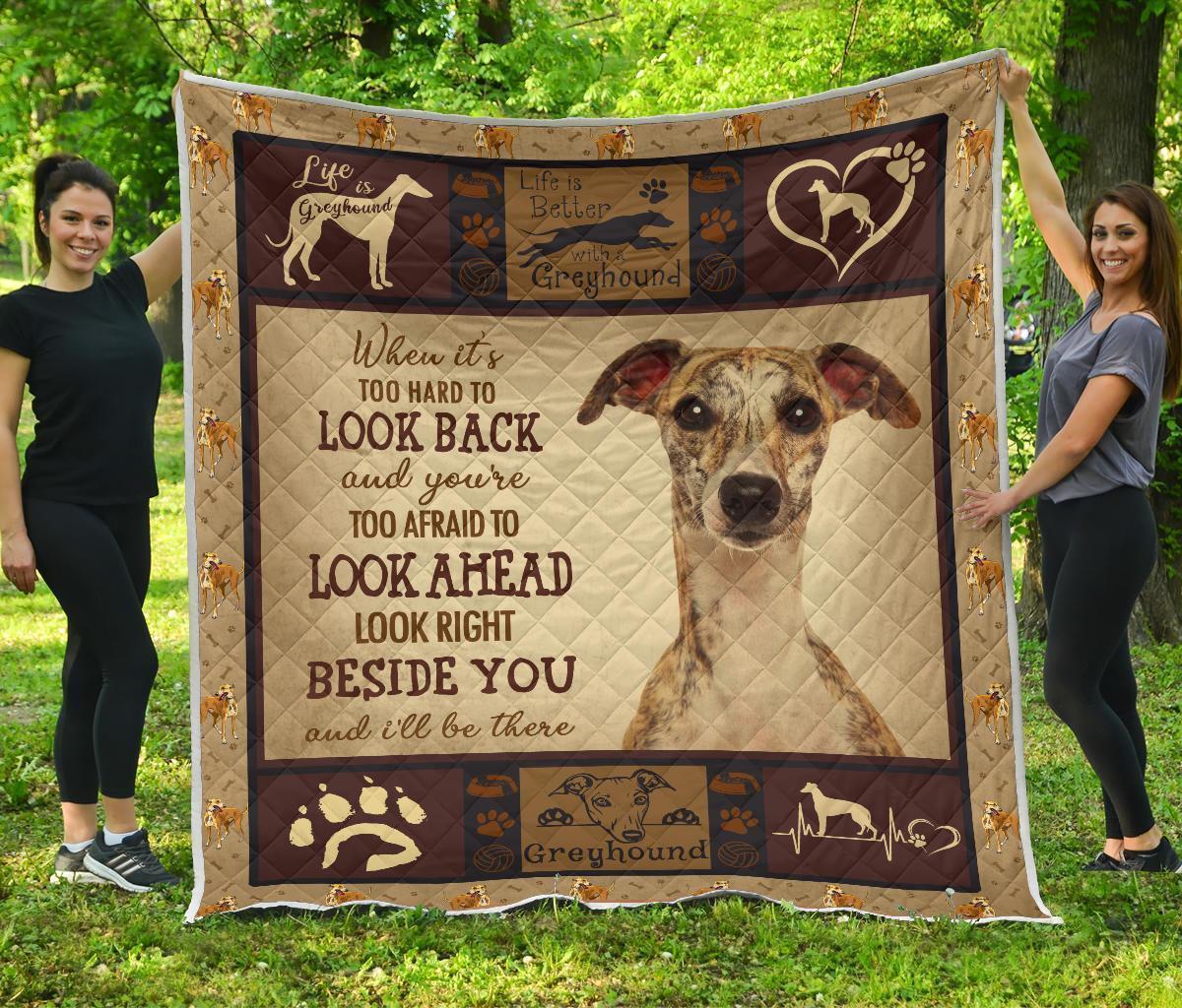 Alway Beside You Greyhound Quilt Blanket-Gear Wanta