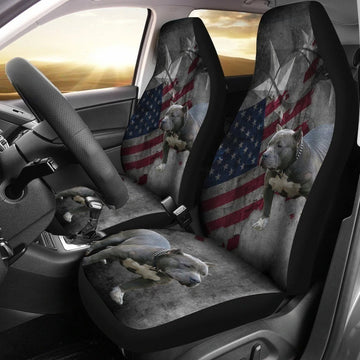 Amazing American Flag Pit Bull Car Seat Covers-Gear Wanta