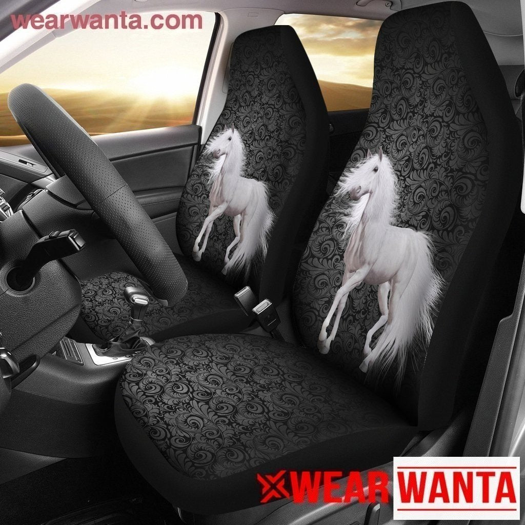 Amazing White Horse Car Seat Covers LT04-Gear Wanta