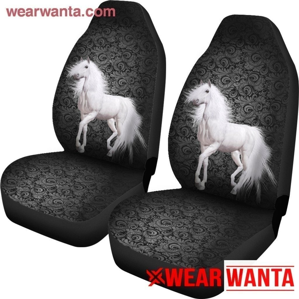 Amazing White Horse Car Seat Covers LT04-Gear Wanta